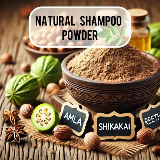 Herbal shampoo powder